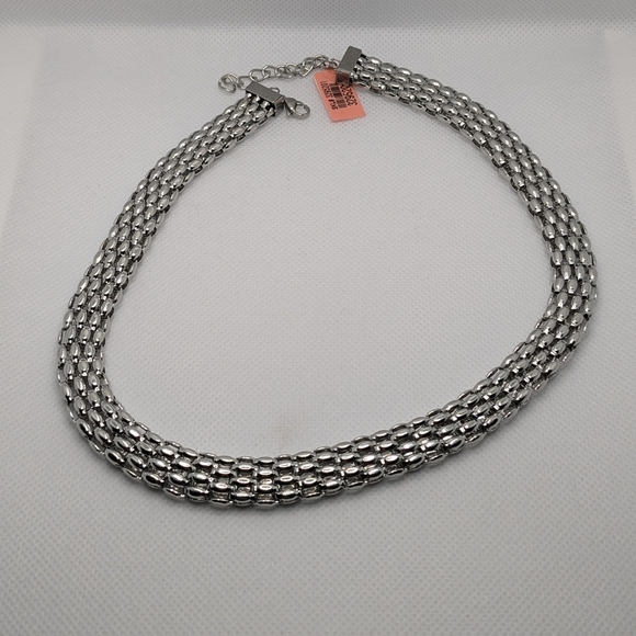 New Elegant Stainless-Steel Popcorn / Fancy Necklace Adjustable Length 18" - 20" - Picture 4 of 10